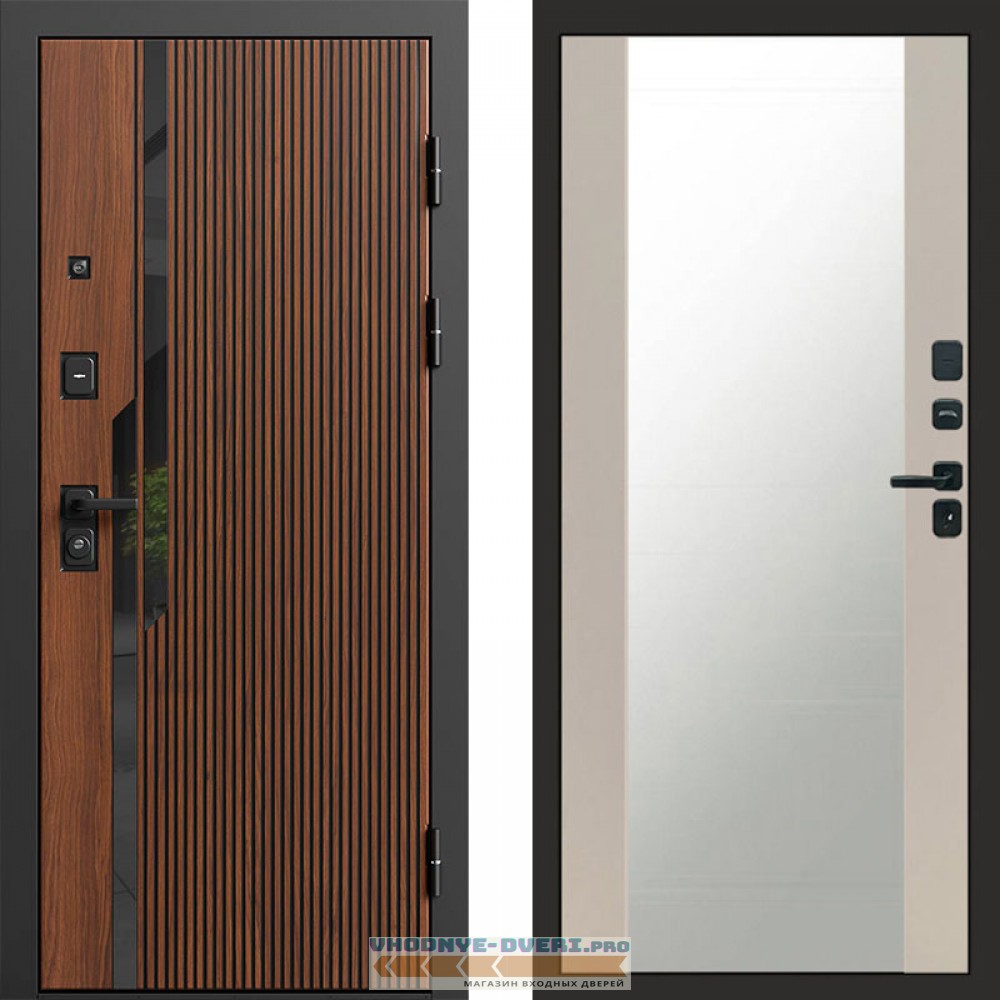 Дверь Termo Door Флекс Бетон Зеркало 27 Слоновая кость